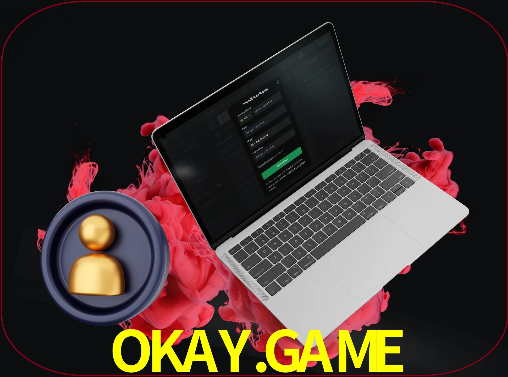 No cabeçalho do site okay.game, clique no botão que o levará a um formulário especial onde terá de introduzir as suas informações actuais.