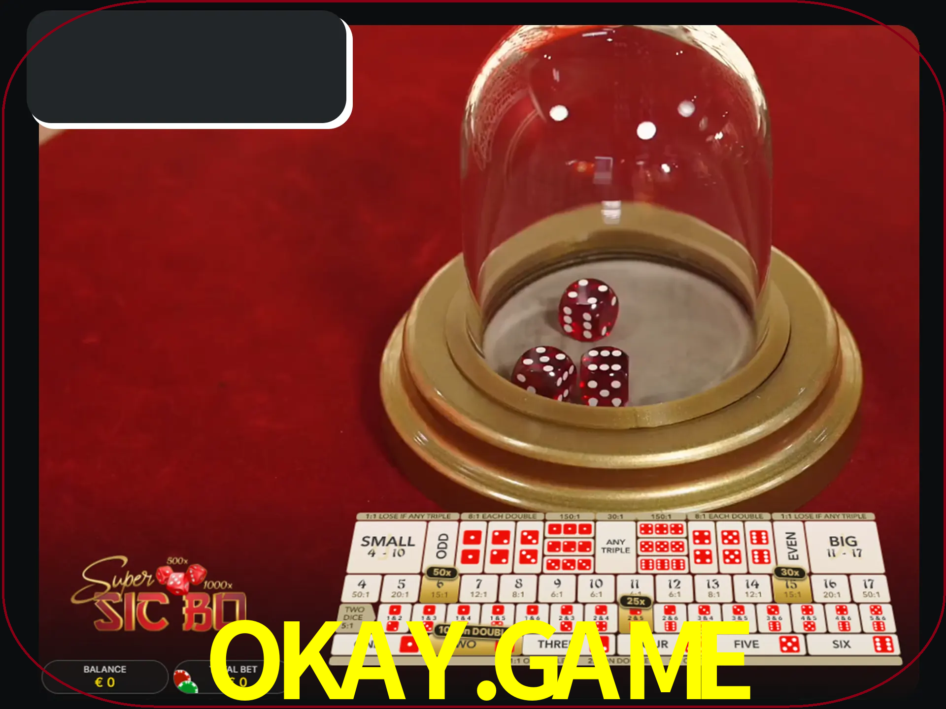 Deixe os dados ao seu lado nos jogos da Sic Bo.