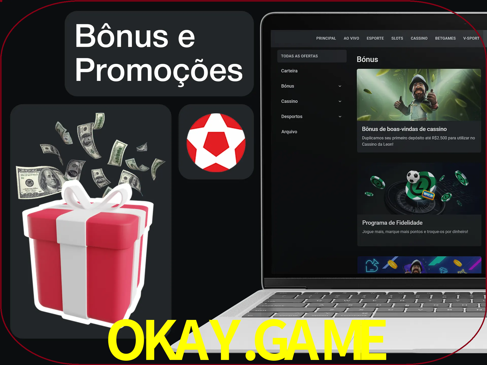 Verifique se há novos bônus e promoções.