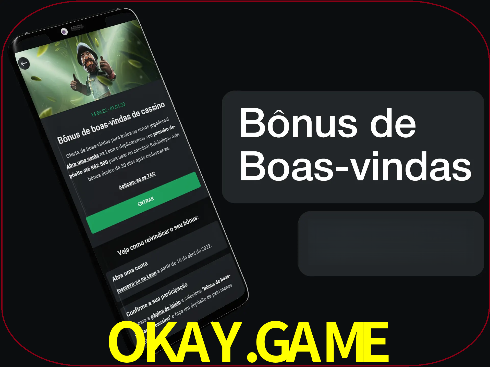 Não se esqueça de usar o bônus de boas-vindas.